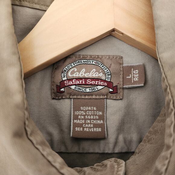 Vintage Cabelas Safari Series Jacket Mens Large Hunting Drawstring Waist Tan - Picture 3 of 10